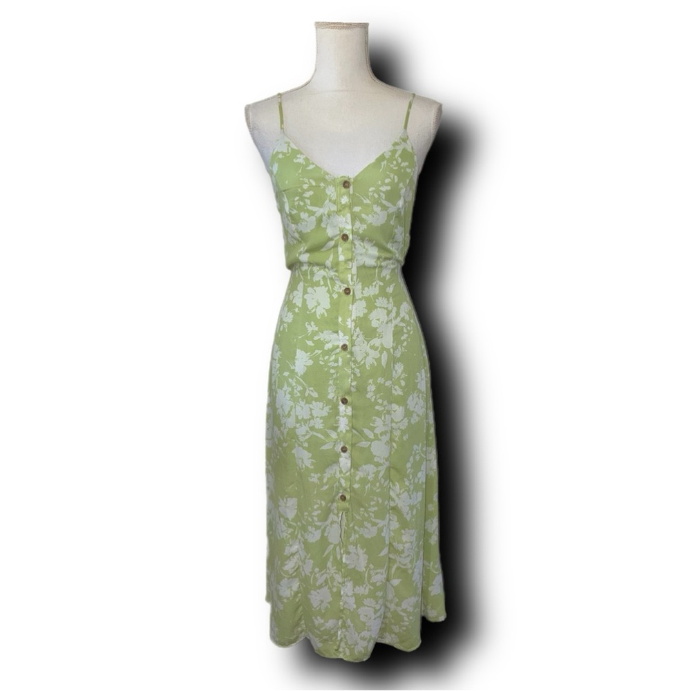 Sienna Sky Light Green and White Floral Midi Dress